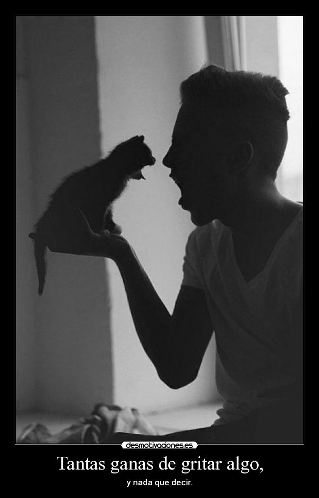 Tantas ganas de gritar algo, - 