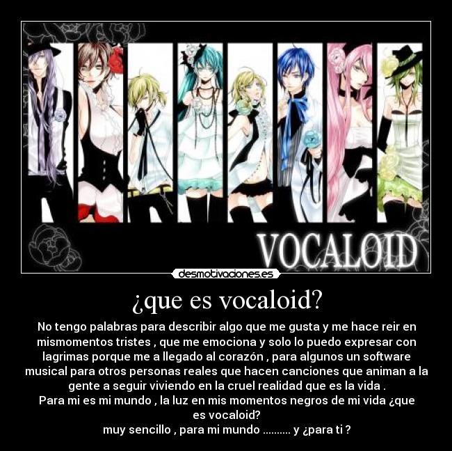 ¿que es vocaloid? - 