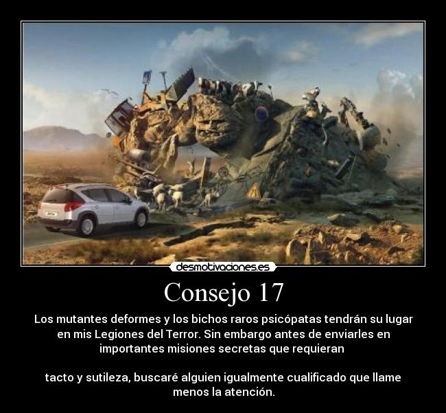 carteles consejosparasupervillanos desmotivaciones