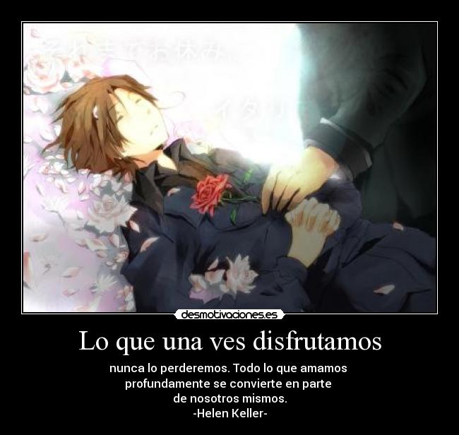 Lo que una ves disfrutamos -