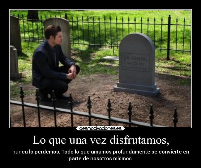 Lo que una vez disfrutamos, - 