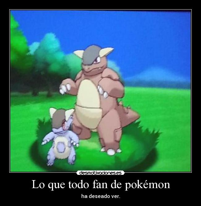 Lo que todo fan de pokémon - ha deseado ver.