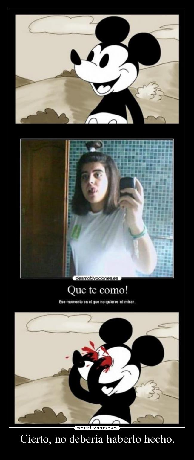 Cierto, no debería haberlo hecho. -