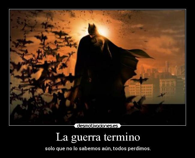 carteles guerra batman cybord flash paradoja desmotivaciones