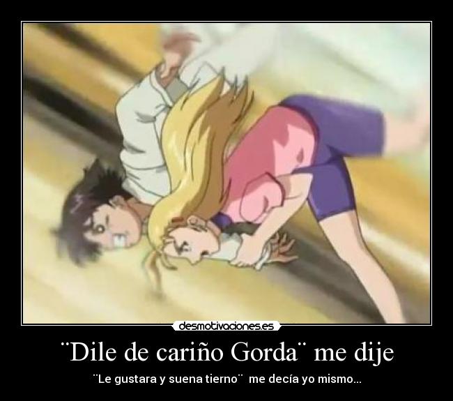 ¨Dile de cariño Gorda¨ me dije -