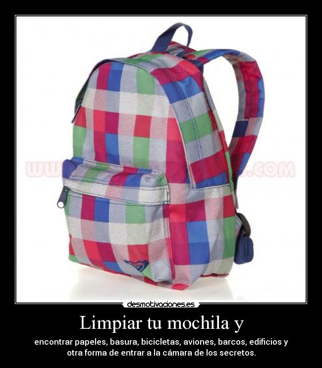 Limpiar tu mochila y - 