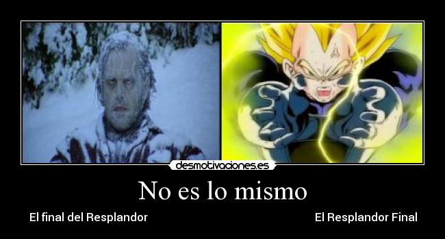 carteles resplandor final final flash dragon ball vegeta devilbrigade jack nicholson pelicula tecnica desmotivaciones