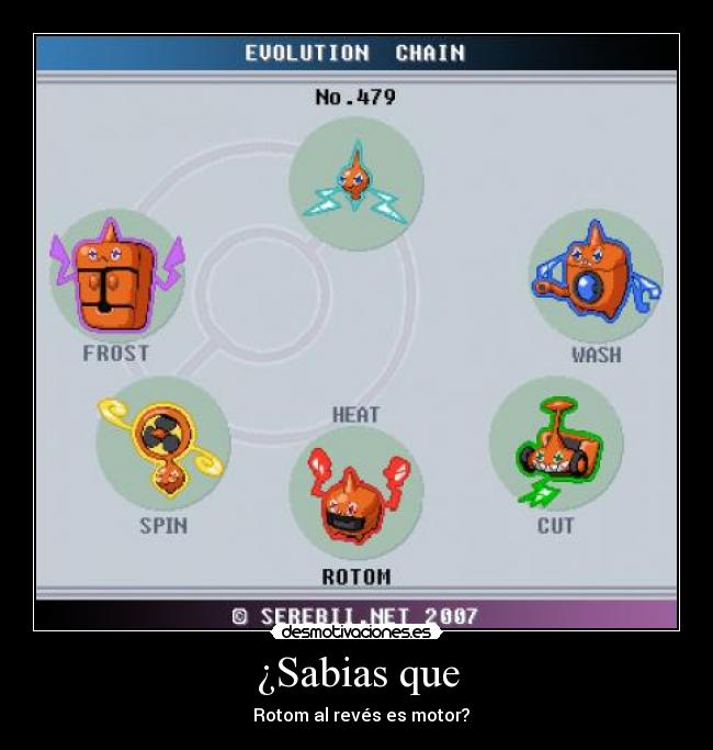 ¿Sabias que - Rotom al revés es motor?