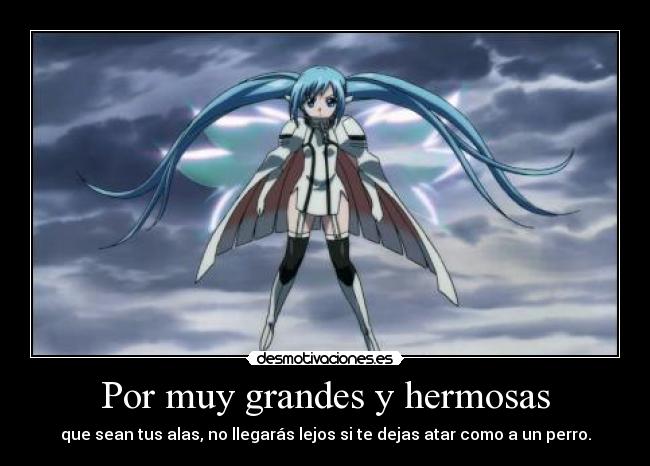 carteles anime sora otoshimono nymph desmotivaciones