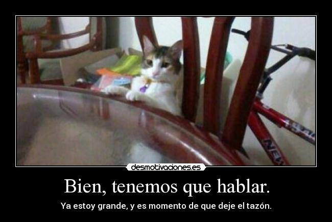 Bien, tenemos que hablar. -