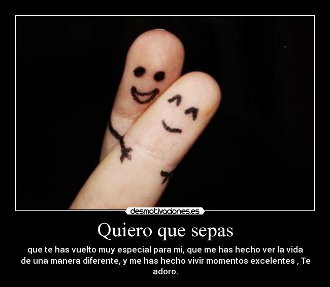 Quiero que sepas -