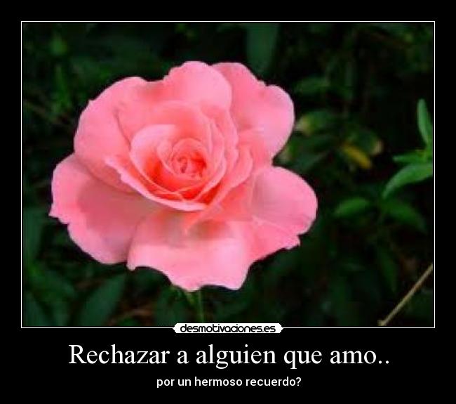 Rechazar a alguien que amo.. - por un hermoso recuerdo?