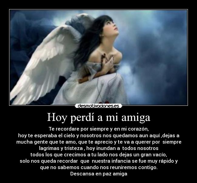 Hoy perdí a mi amiga -