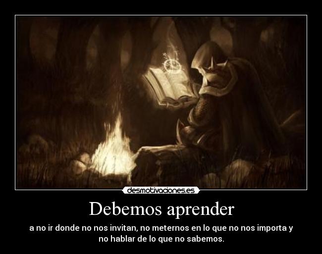 Debemos aprender -