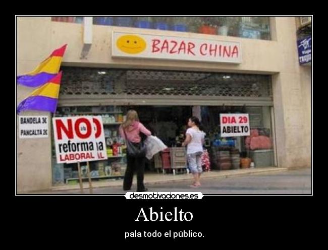 Abielto - pala todo el público.