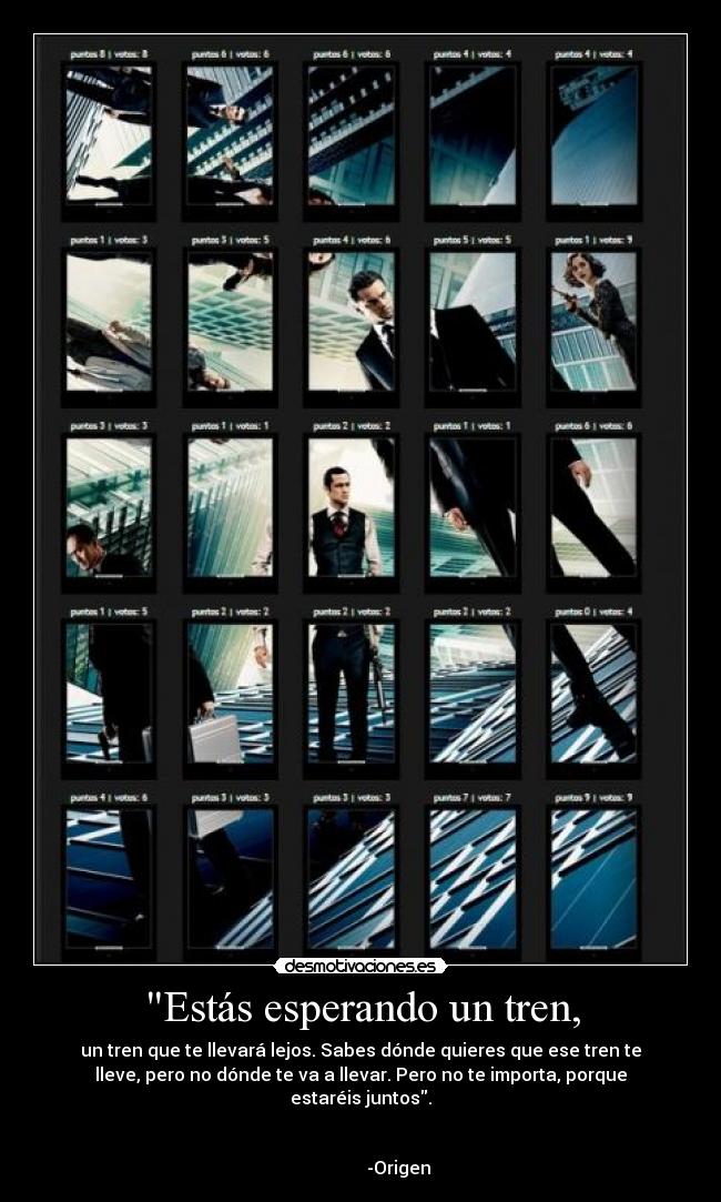Estás esperando un tren, -