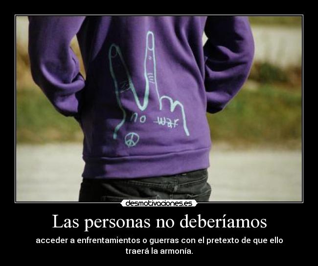 Las personas no deberíamos -