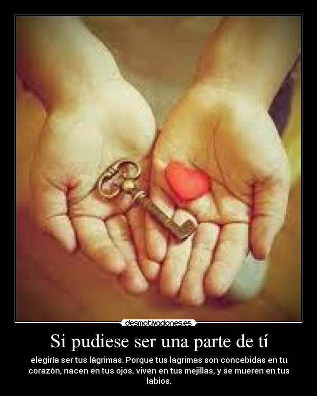 Si pudiese ser una parte de tí -