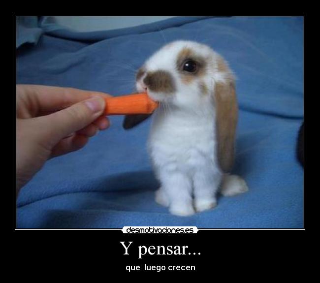 Y pensar... - que luego crecen
