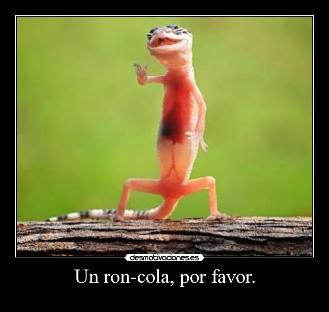 Un ron-cola, por favor. -
