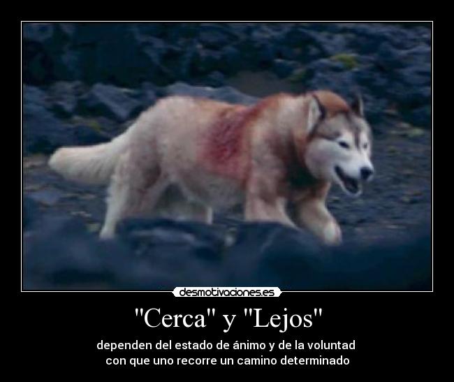 Cerca y Lejos - dependen del estado de ánimo y de la voluntad
con que uno recorre un camino determinado