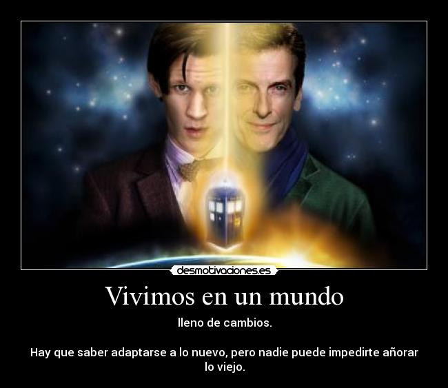 carteles mundo peter capaldi matt smith doctorwho doctor eleventh tuelfth desmotivaciones