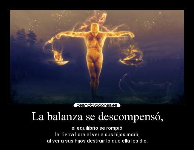 La balanza se descompensó, -