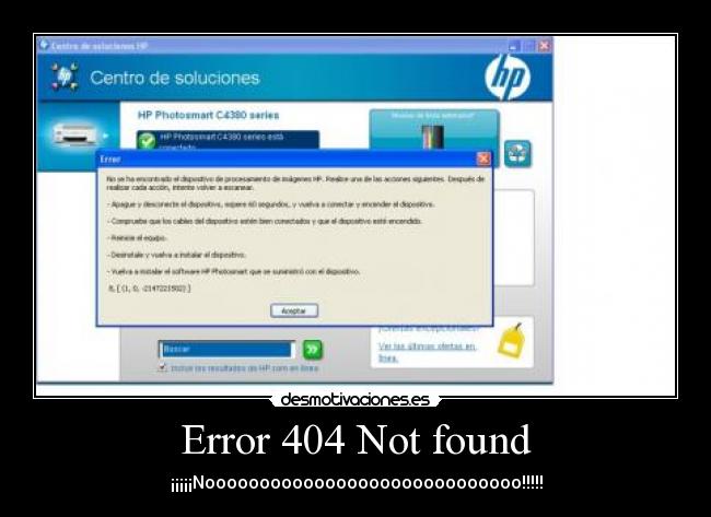 Error 404 Not found - ¡¡¡¡¡Nooooooooooooooooooooooooooooo!!!!!