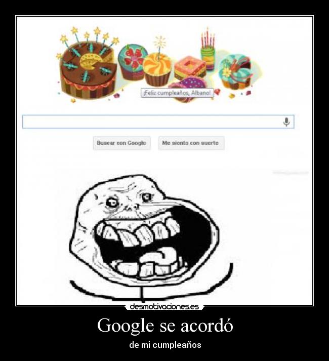 Google se acordó - de mi cumpleaños