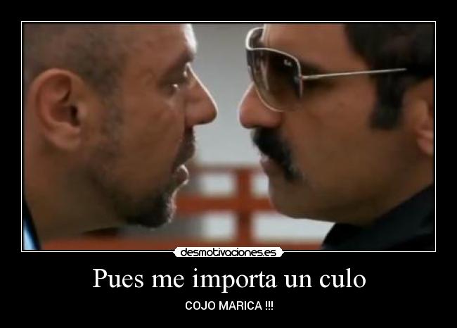 Pues me importa un culo - COJO MARICA !!!