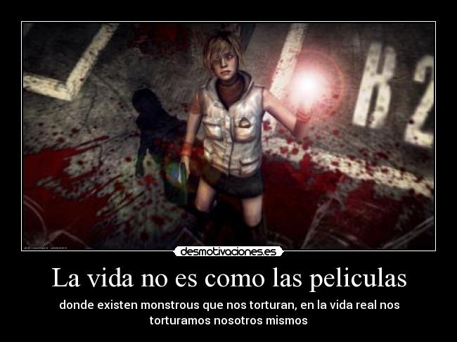carteles vida heather mason silent hill desmotivaciones