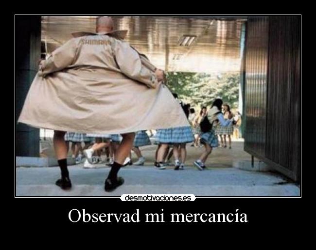 Observad mi mercancía -