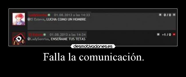 Falla la comunicación. - 