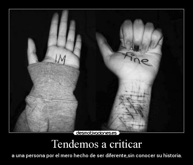 Tendemos a criticar - 