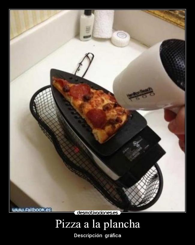 Pizza a la plancha - Descripción gráfica