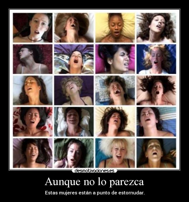 Aunque no lo parezca - Estas mujeres están a punto de estornudar.