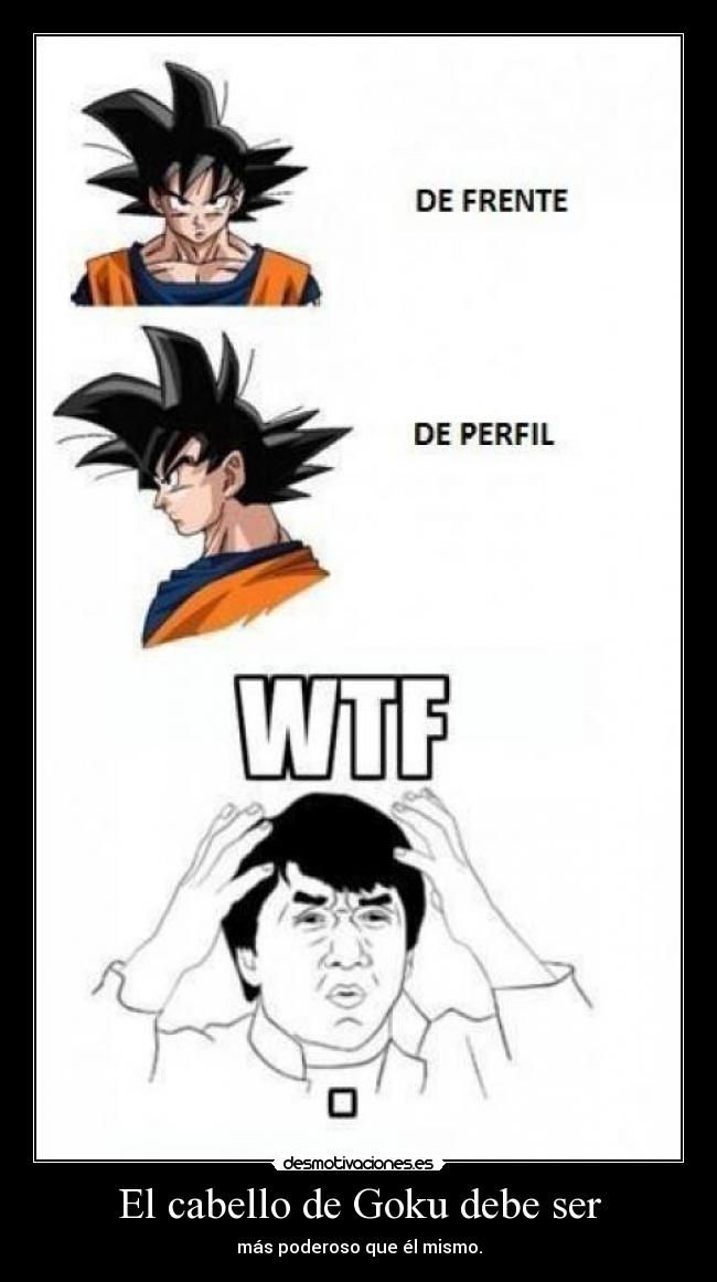 El cabello de Goku debe ser - 