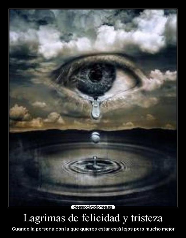 Lagrimas de felicidad y tristeza -