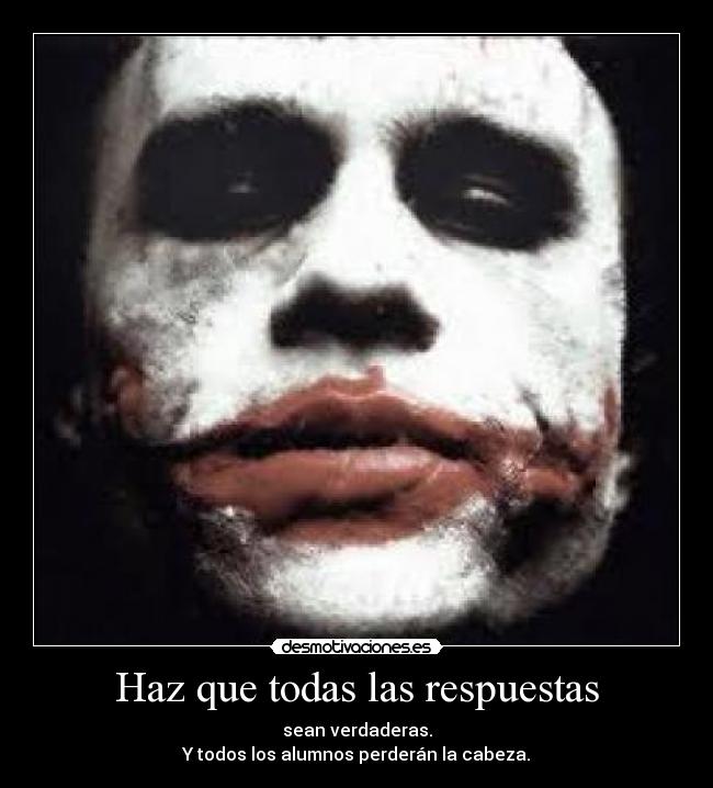 Haz que todas las respuestas - 