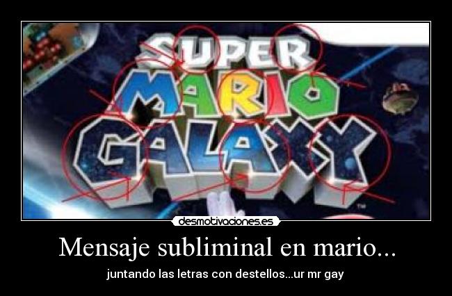 Mensaje subliminal en mario... -