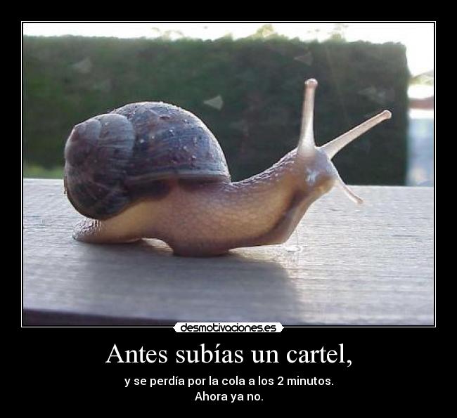 Antes subías un cartel, - 