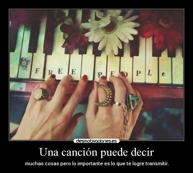 Una canción puede decir -