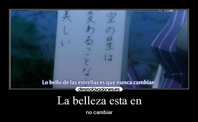 La belleza esta en -