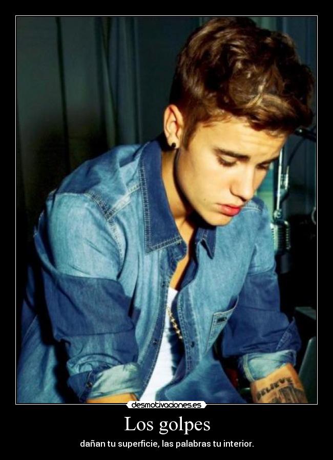 Los golpes - dañan tu superficie, las palabras tu interior.