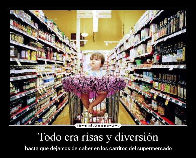 Todo era risas y diversión - hasta que dejamos de caber en los carritos del supermercado