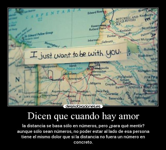 Dicen que cuando hay amor -