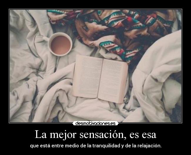 La mejor sensación, es esa -