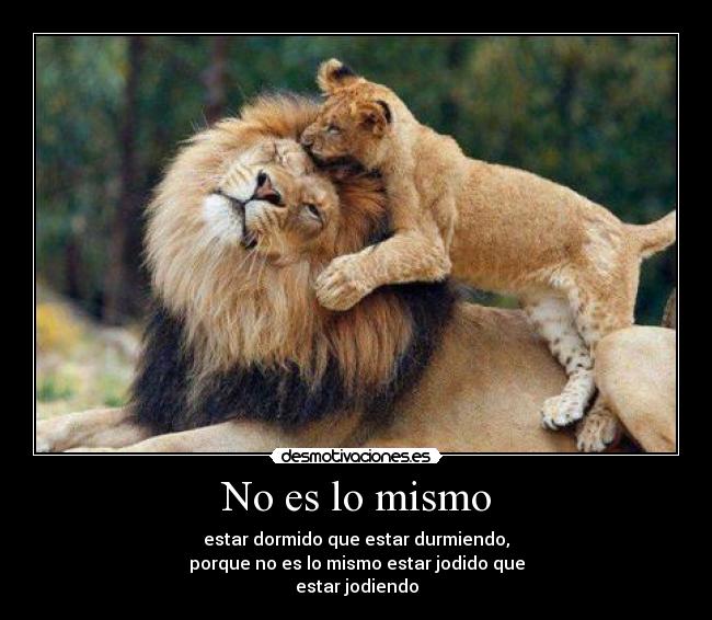 No es lo mismo -
