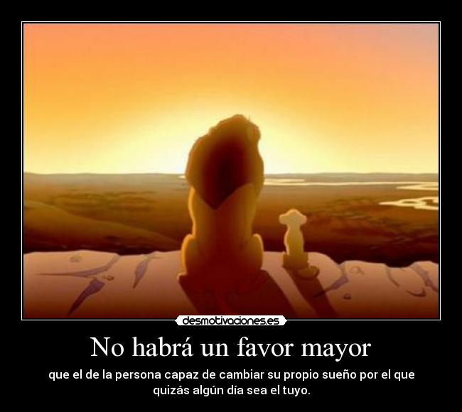 No habrá un favor mayor -