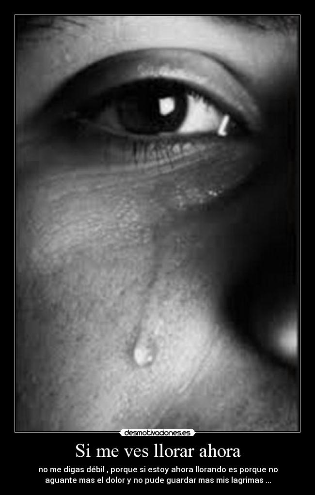 Si me ves llorar ahora - 